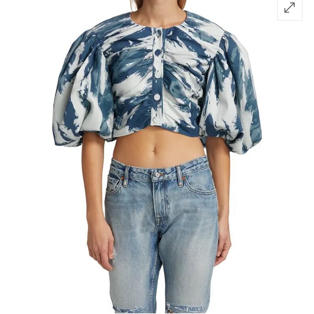 *NWT* Frame Ruched Puff Sleeve CropTop